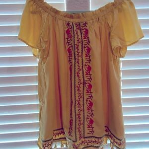 Women’s Off Shoulder Embroidered Top